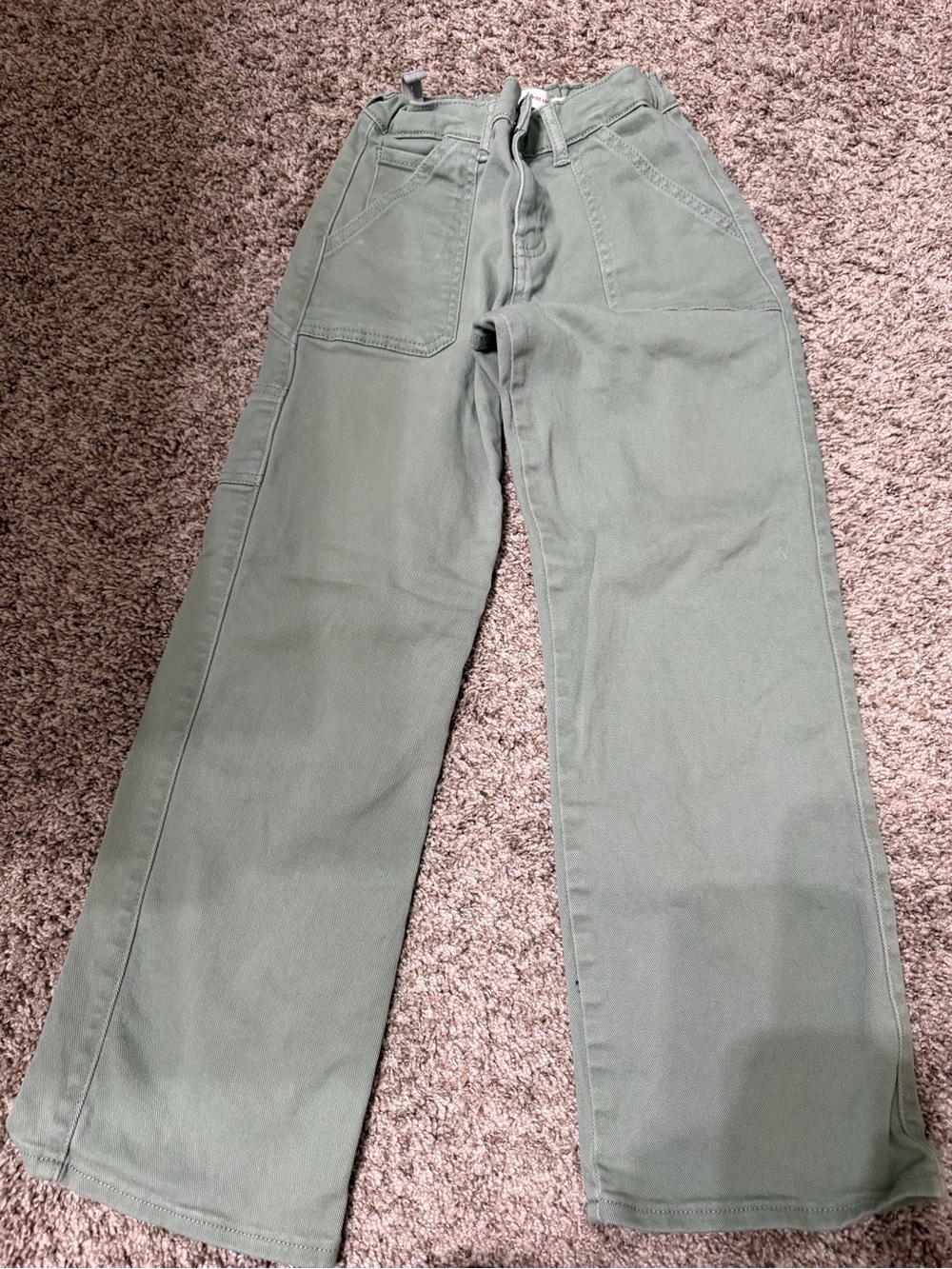 Girl Wide Leg Pants in Sage Green